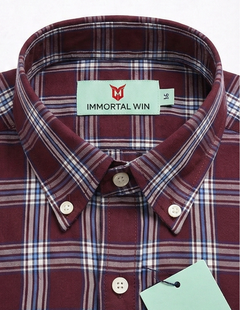 👔✨ IMMORTAL WIN Men’s Premium Check Shirt ✨