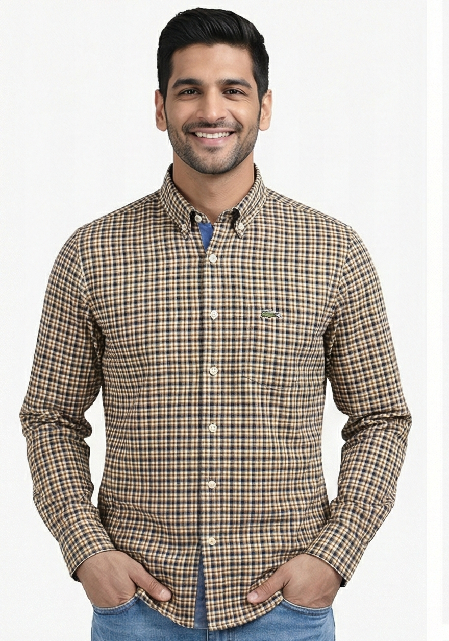 👔✨ LACOSTE Men’s Classic Fit Check Shirt ✨🐊