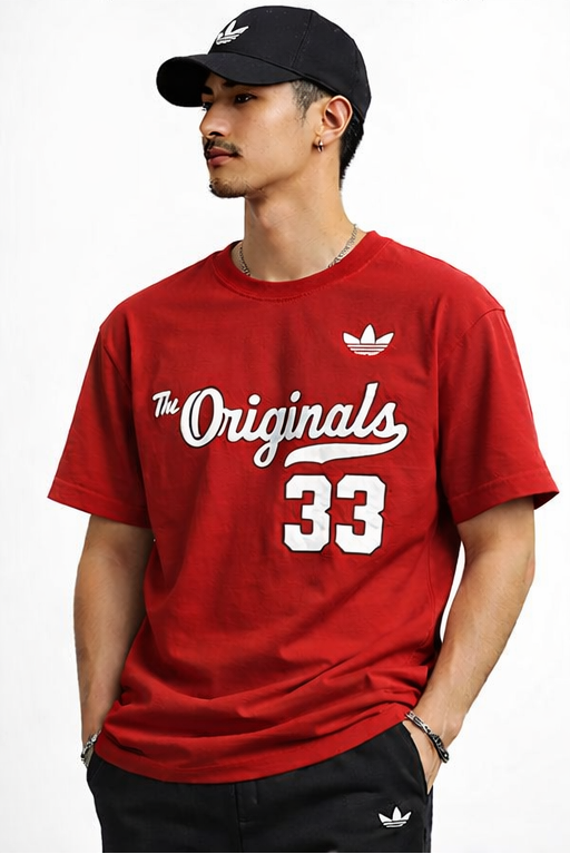 🔥 Adidas Originals Graphic T-Shirt – Red