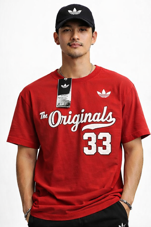 🔥 Adidas Originals Graphic T-Shirt – Red