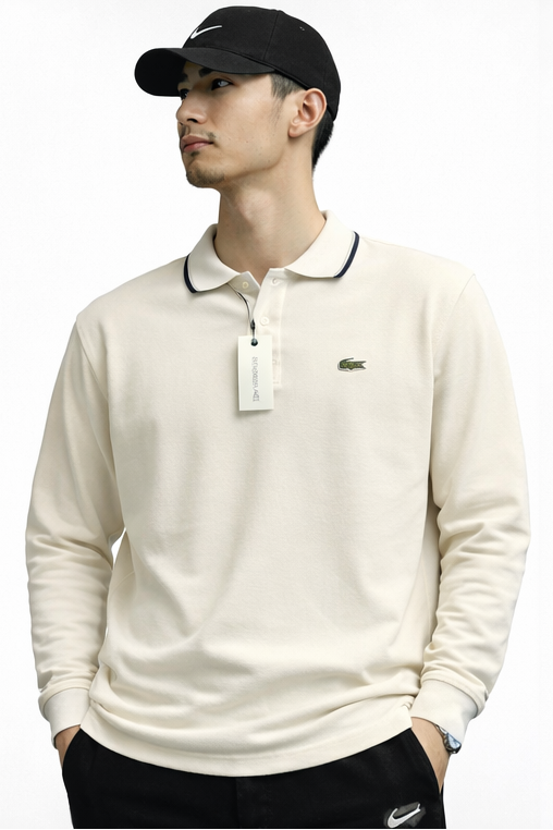 Lacoste Full Sleeve T-Shirt - Off White