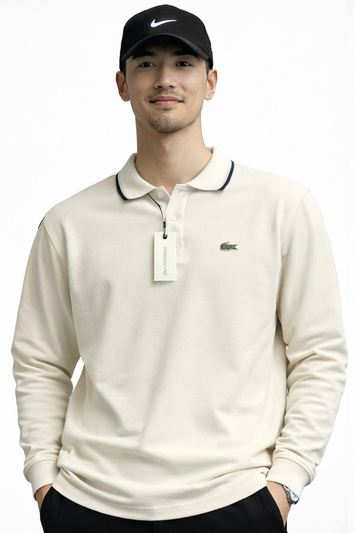 Lacoste Full Sleeve T-Shirt - Off White