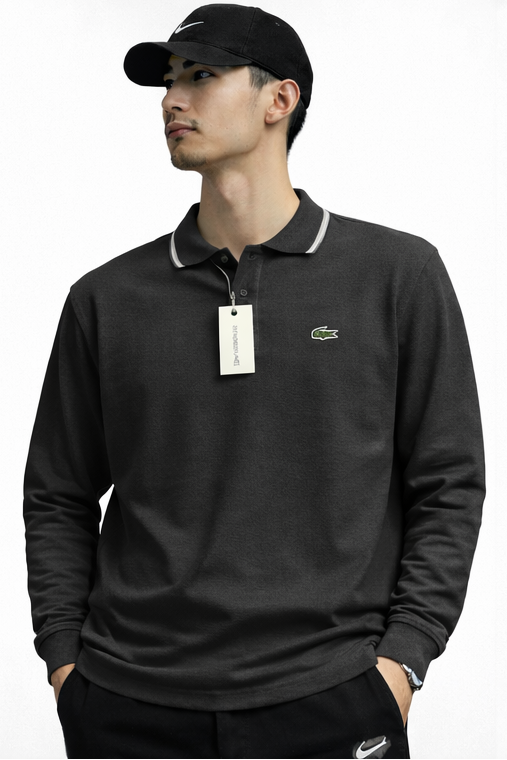 Lacoste Full Sleeve T-Shirt - Dark Grey