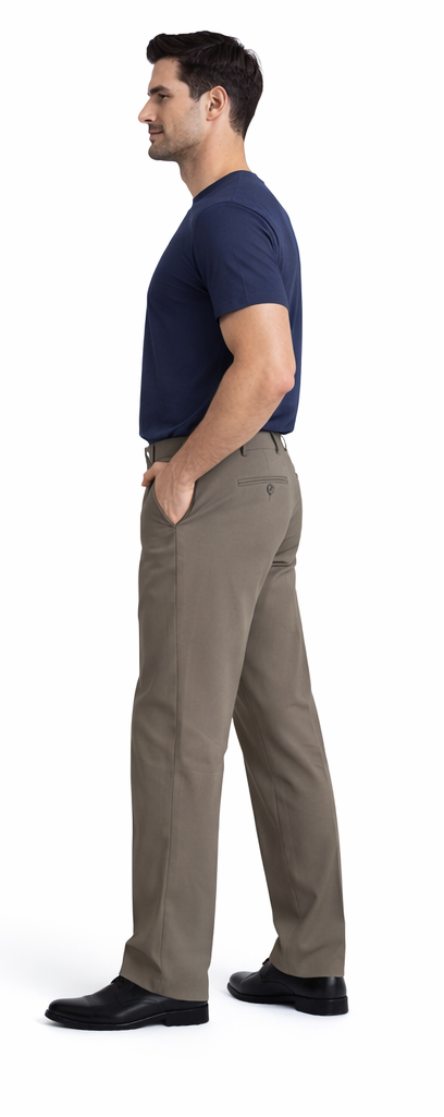 Allen Solly Men’s Straight Fit Formal Trousers – Taupe