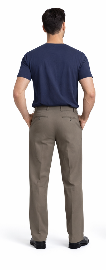 Allen Solly Men’s Straight Fit Formal Trousers – Taupe