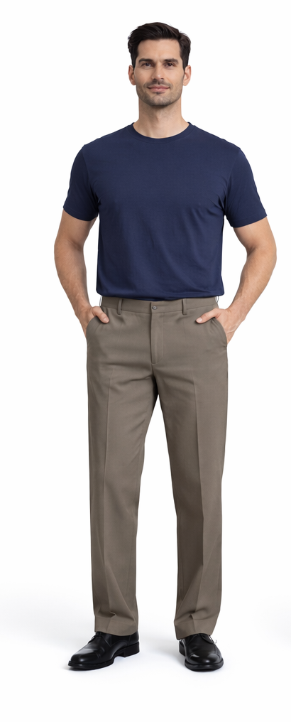 Allen Solly Men’s Straight Fit Formal Trousers – Taupe