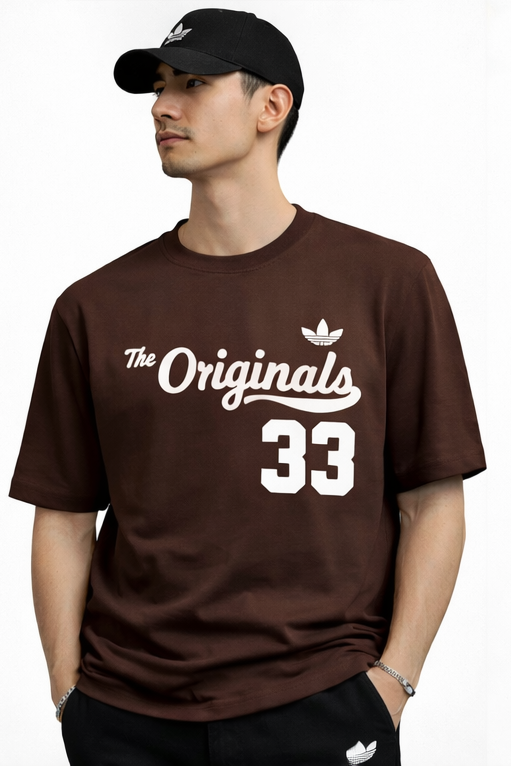 🔥 Adidas Originals Graphic T-Shirt – Brown