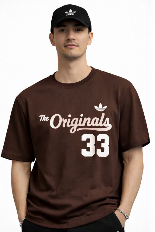 🔥 Adidas Originals Graphic T-Shirt – Brown