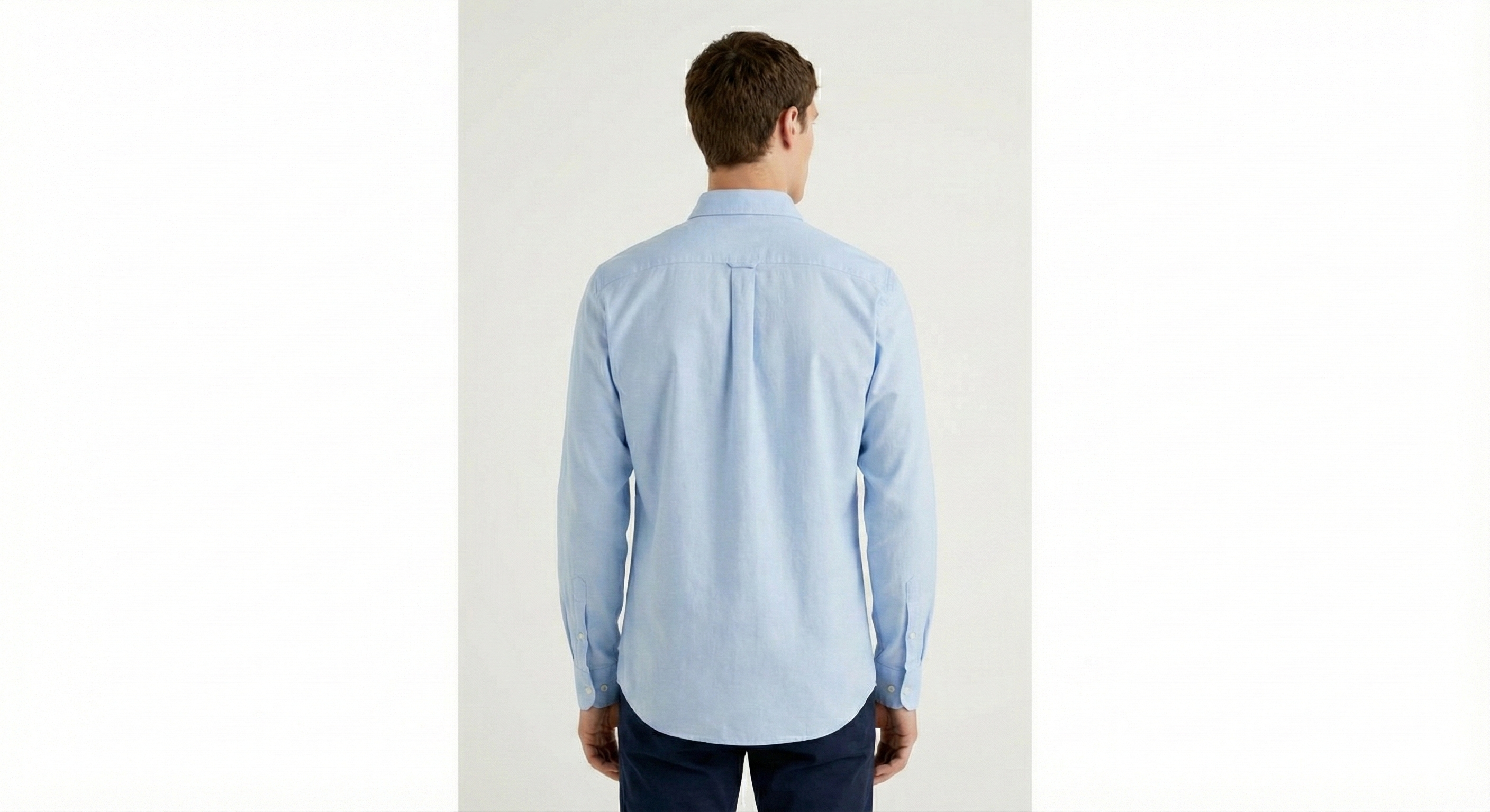 Men's Solid Sky Blue Casual Shirt | 100% Cotton