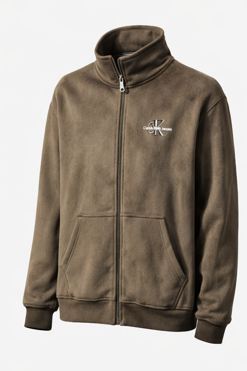Men’s Full-Zip Collar Hoodie – Premium Fleece Jacket