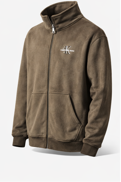 Men’s Full-Zip Collar Hoodie – Premium Fleece Jacket