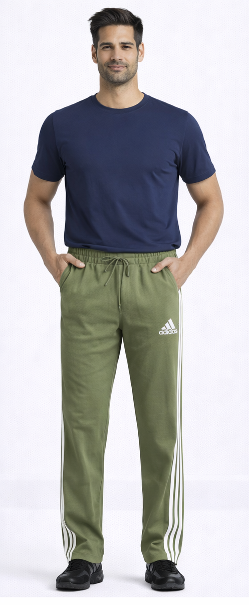 Adidas Classic 3-Stripes Track Pants – Olive Green