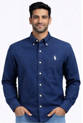 Polo Ralph Lauren Men’s Custom Fit Oxford Shirt – Navy Blue