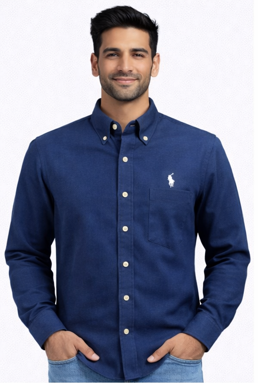 Polo Ralph Lauren Men’s Custom Fit Oxford Shirt – Navy Blue