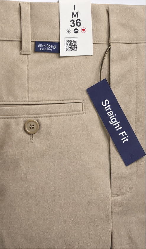 Allen Solly Men’s Straight Fit Formal Trousers – Beige