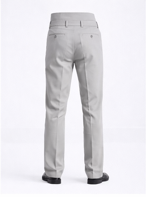 Allen Solly Men’s Straight Fit Formal Trousers – Light Grey
