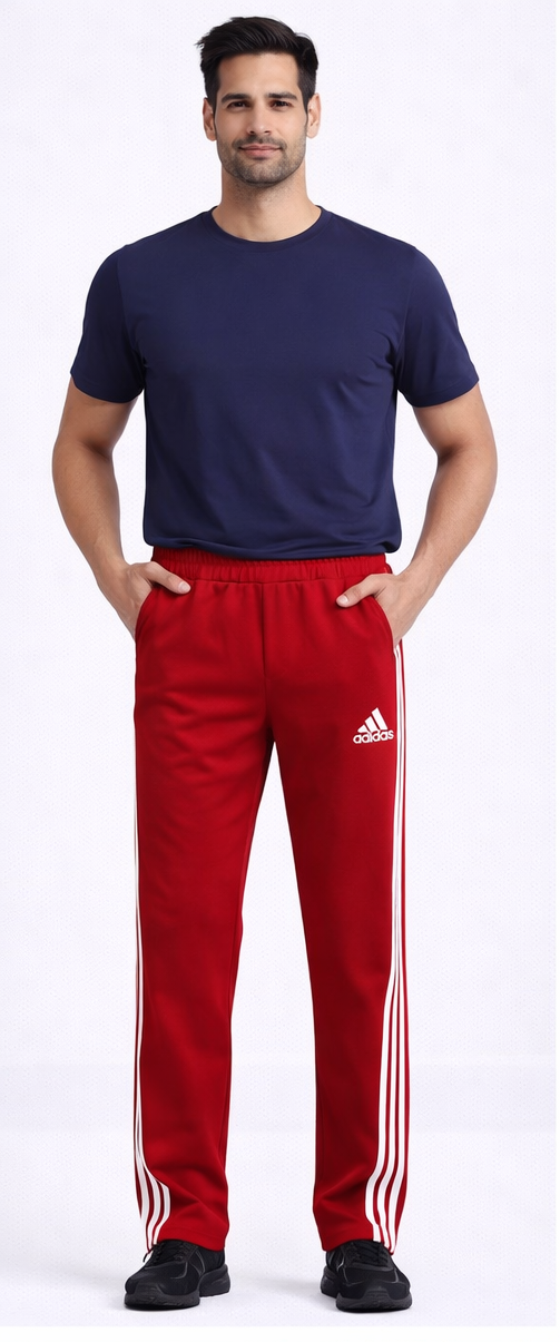 Adidas Classic 3-Stripes Track Pants – Red Edition