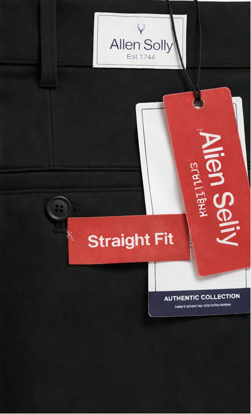 Allen Solly Men’s Straight Fit Formal Trousers – Black