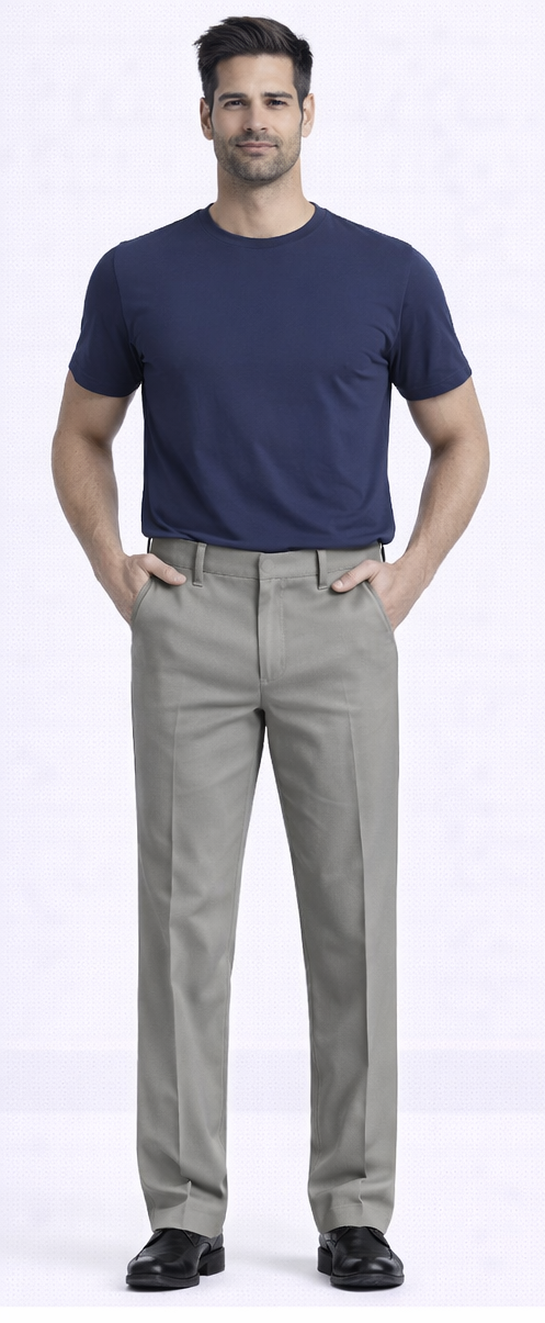 Allen Solly Men’s Straight Fit Formal Trousers – Grey